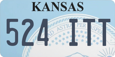KS license plate 524ITT