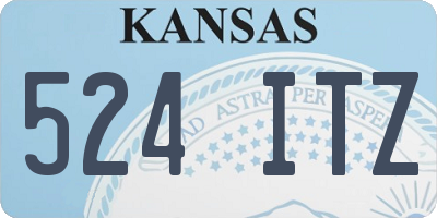 KS license plate 524ITZ