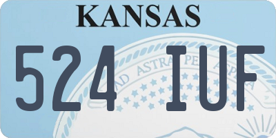 KS license plate 524IUF
