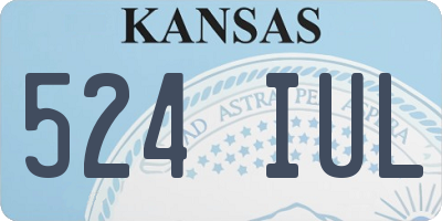 KS license plate 524IUL