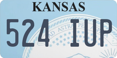 KS license plate 524IUP