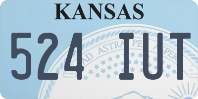 KS license plate 524IUT