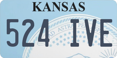 KS license plate 524IVE