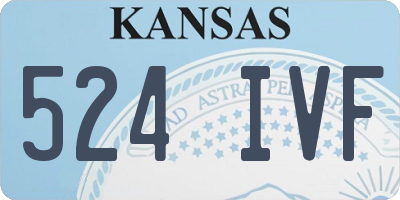 KS license plate 524IVF