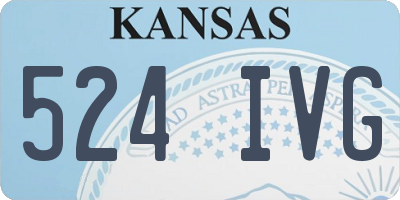 KS license plate 524IVG
