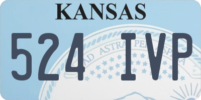 KS license plate 524IVP