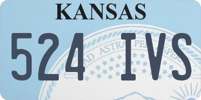 KS license plate 524IVS