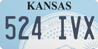 KS license plate 524IVX