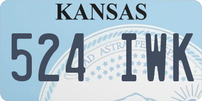KS license plate 524IWK