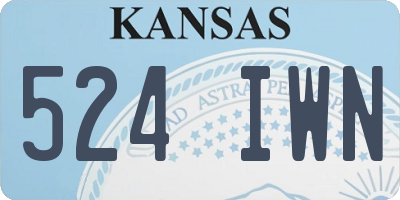KS license plate 524IWN
