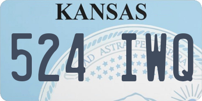 KS license plate 524IWQ