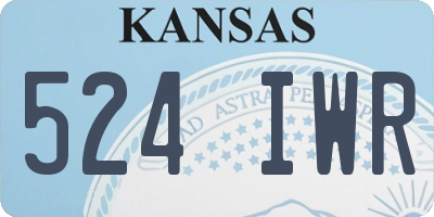 KS license plate 524IWR