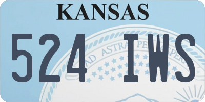 KS license plate 524IWS