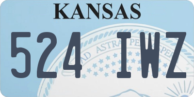 KS license plate 524IWZ