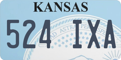 KS license plate 524IXA