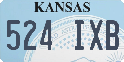 KS license plate 524IXB
