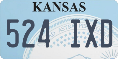 KS license plate 524IXD