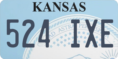 KS license plate 524IXE