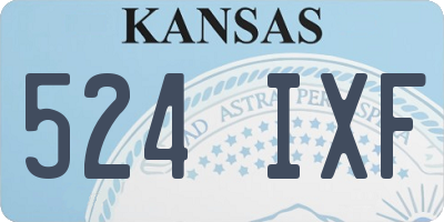 KS license plate 524IXF