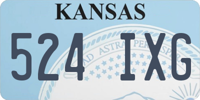 KS license plate 524IXG