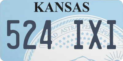KS license plate 524IXI