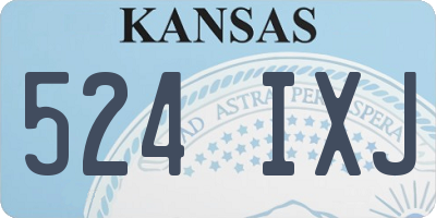 KS license plate 524IXJ
