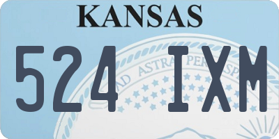 KS license plate 524IXM