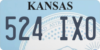 KS license plate 524IXO