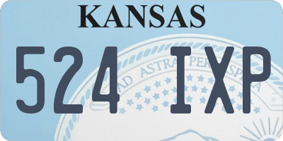KS license plate 524IXP