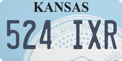 KS license plate 524IXR