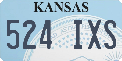 KS license plate 524IXS