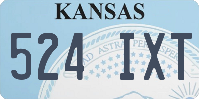 KS license plate 524IXT