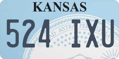 KS license plate 524IXU