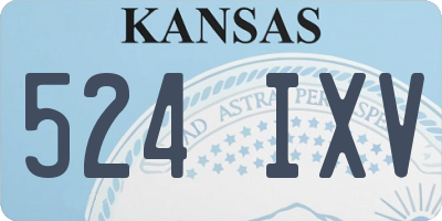 KS license plate 524IXV