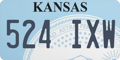 KS license plate 524IXW