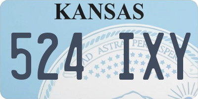 KS license plate 524IXY