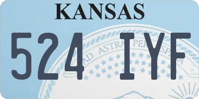 KS license plate 524IYF
