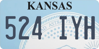 KS license plate 524IYH