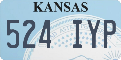 KS license plate 524IYP