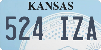 KS license plate 524IZA