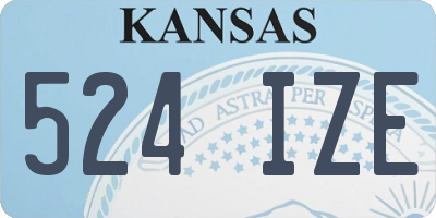KS license plate 524IZE