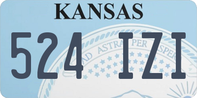 KS license plate 524IZI