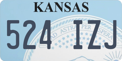 KS license plate 524IZJ