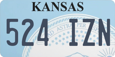 KS license plate 524IZN