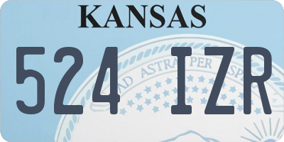 KS license plate 524IZR