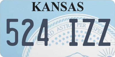 KS license plate 524IZZ