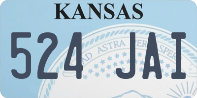 KS license plate 524JAI