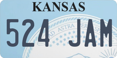 KS license plate 524JAM