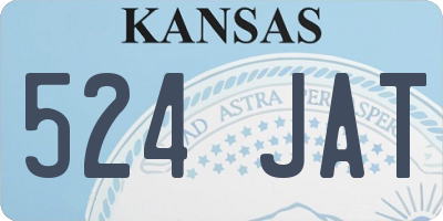 KS license plate 524JAT