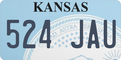 KS license plate 524JAU
